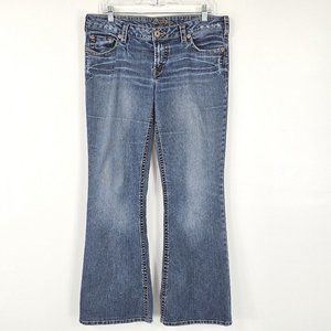 Silver Jeans Womens Size 34 Aiko Bootcut Low Rise Medium Wash Blue Stretch Denim